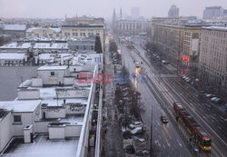 Pierwszy śnieg w Warszawie