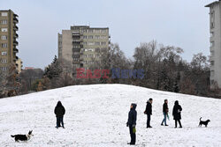 Pierwszy śnieg w Warszawie