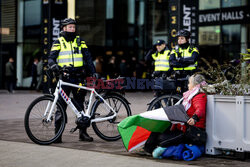 Demonstracja przeciwko targom broni w Rotterdamie