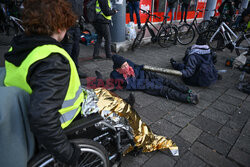 Demonstracja przeciwko targom broni w Rotterdamie