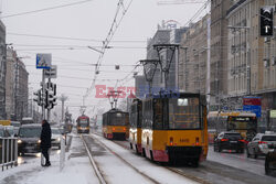 Pierwszy śnieg w Warszawie