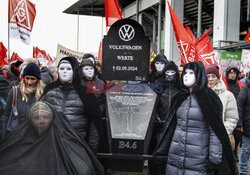 Protest pracowników Volkswagena przeciwko redukcjom