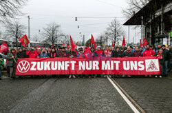 Protest pracowników Volkswagena przeciwko redukcjom