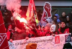 Protest pracowników Volkswagena przeciwko redukcjom