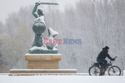 Pierwszy śnieg w Warszawie