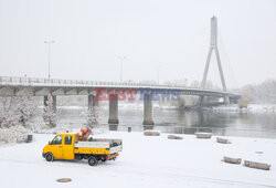 Pierwszy śnieg w Warszawie