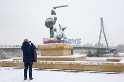 Pierwszy śnieg w Warszawie