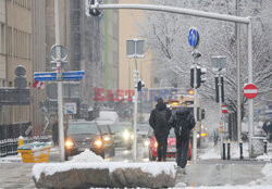 Pierwszy śnieg w Warszawie