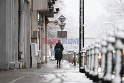 Pierwszy śnieg w Warszawie