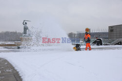 Pierwszy śnieg w Warszawie