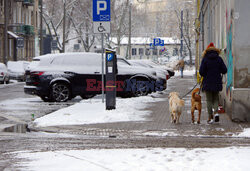 Pierwszy śnieg w Warszawie