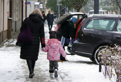 Pierwszy śnieg w Warszawie