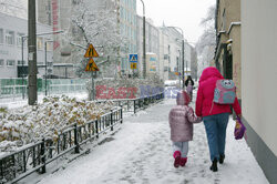 Pierwszy śnieg w Warszawie