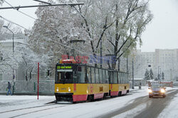 Pierwszy śnieg w Warszawie