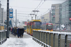 Pierwszy śnieg w Warszawie