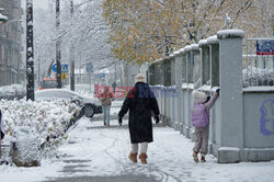 Pierwszy śnieg w Warszawie