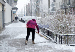 Pierwszy śnieg w Warszawie