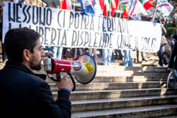 Protest studentów uniwersytetu La Sapienza w Rzymie