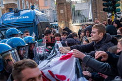 Protest studentów uniwersytetu La Sapienza w Rzymie