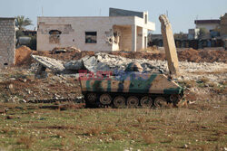 Syryjscy rebelianci podczas ofensywy w Aleppo