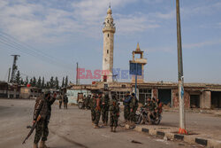 Syryjscy rebelianci podczas ofensywy w Aleppo