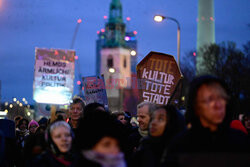 Protest przeciw obcieciu budżetu na kulturę w Berlinie