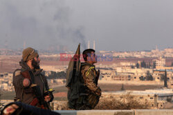 Syryjscy rebelianci podczas ofensywy w Aleppo