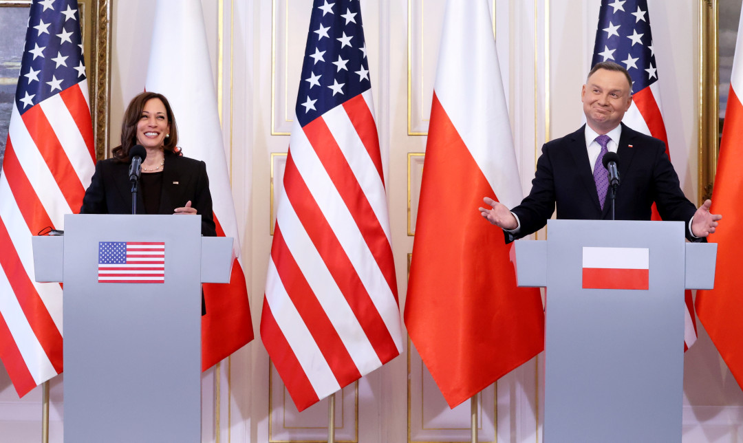 Andrzej Duda i Kamala Harris